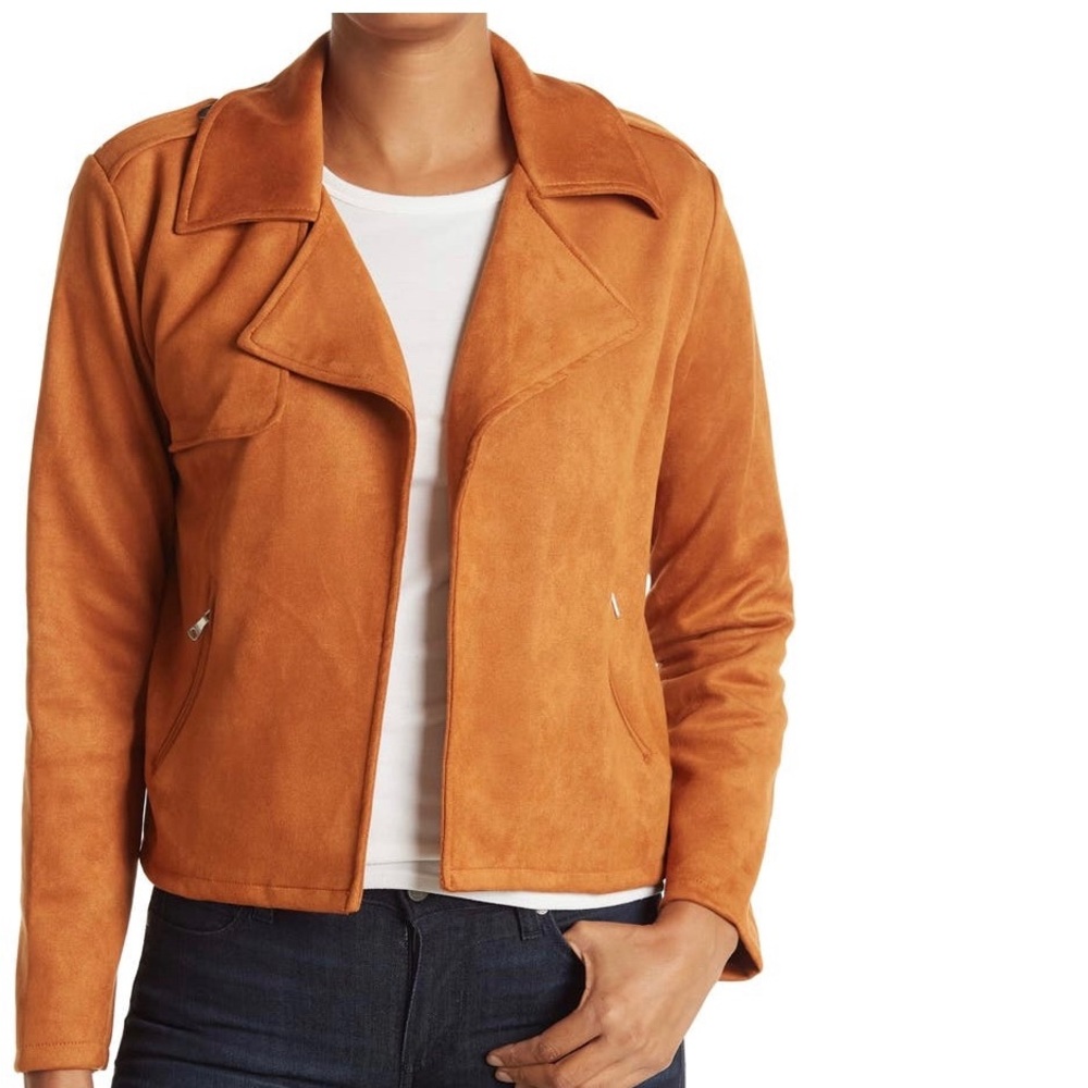 Faux suede shacket